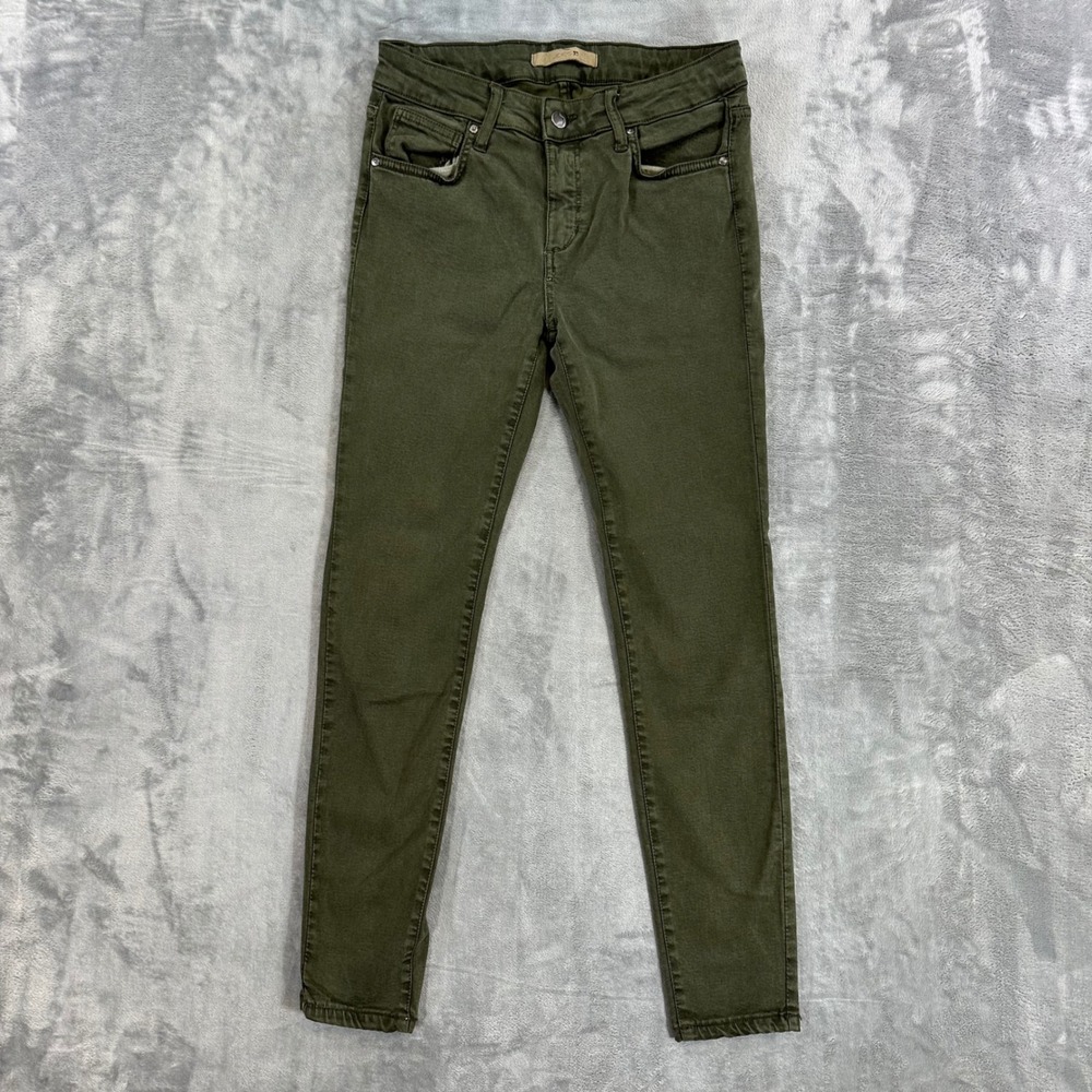 Joes Jeans Skinny Pants Women's Size 26 Olive Green Lyocell Blend Mid Rise